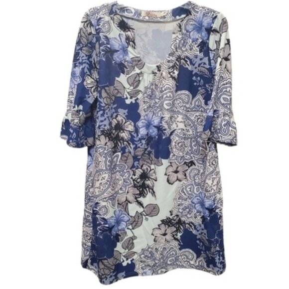 Anthropologie Aryeh Sheath Dress Ruffle Sleeve Mix Prints Size L - Picture 1 of 11